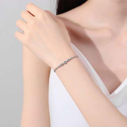 Fine Jewelry Luxury Minimalist 0.87ct VVS1 D Grade 925 Sterling Silver Moissanite Bracelet for Women